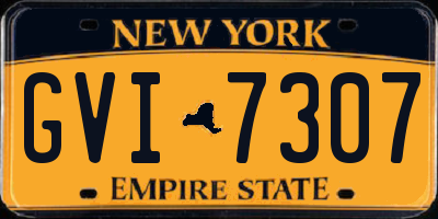 NY license plate GVI7307