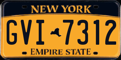 NY license plate GVI7312