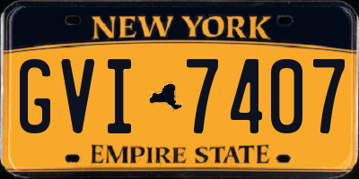 NY license plate GVI7407