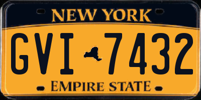 NY license plate GVI7432