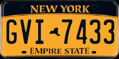 NY license plate GVI7433