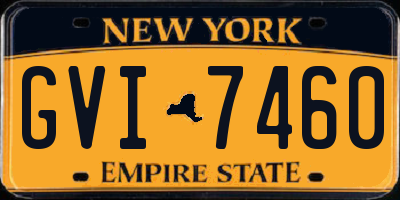NY license plate GVI7460