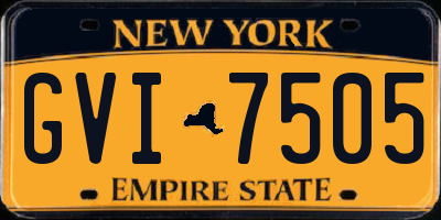 NY license plate GVI7505