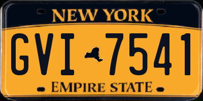NY license plate GVI7541