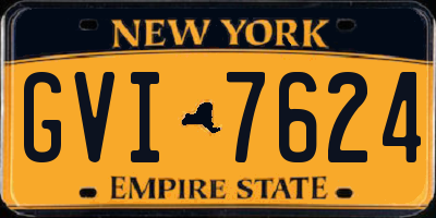 NY license plate GVI7624