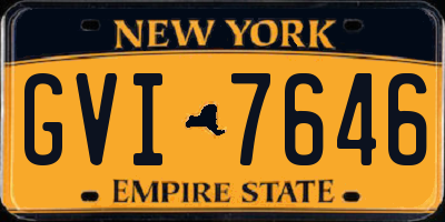 NY license plate GVI7646