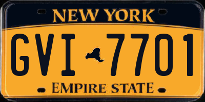 NY license plate GVI7701