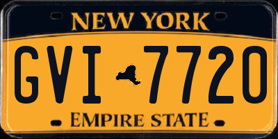 NY license plate GVI7720