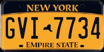 NY license plate GVI7734