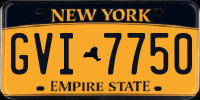 NY license plate GVI7750