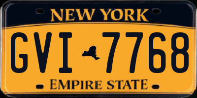 NY license plate GVI7768