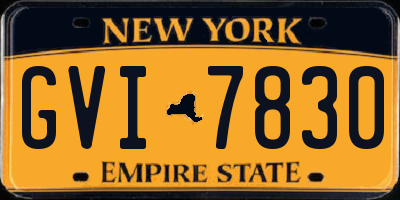 NY license plate GVI7830