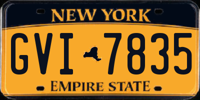 NY license plate GVI7835