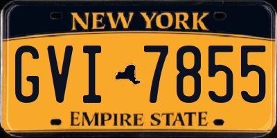 NY license plate GVI7855