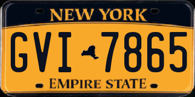 NY license plate GVI7865