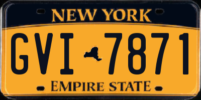 NY license plate GVI7871