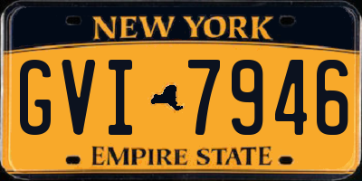 NY license plate GVI7946