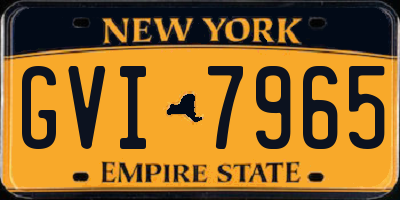 NY license plate GVI7965
