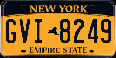 NY license plate GVI8249