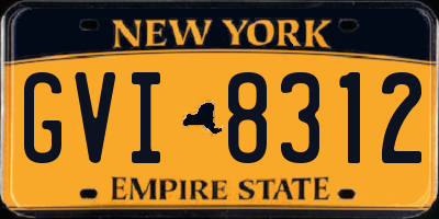 NY license plate GVI8312