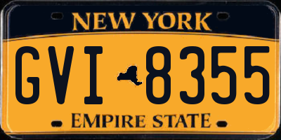 NY license plate GVI8355