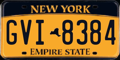 NY license plate GVI8384
