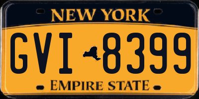 NY license plate GVI8399