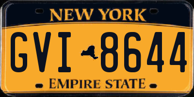 NY license plate GVI8644