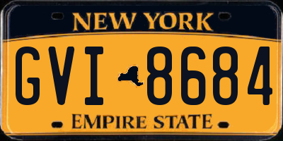 NY license plate GVI8684