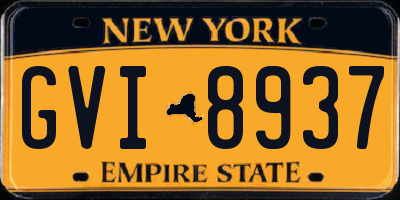 NY license plate GVI8937