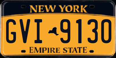 NY license plate GVI9130