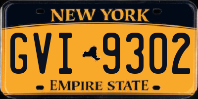 NY license plate GVI9302