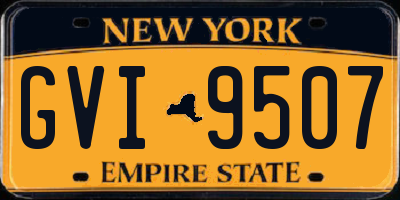 NY license plate GVI9507