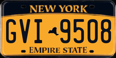 NY license plate GVI9508