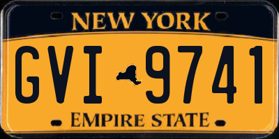 NY license plate GVI9741