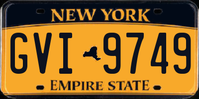 NY license plate GVI9749