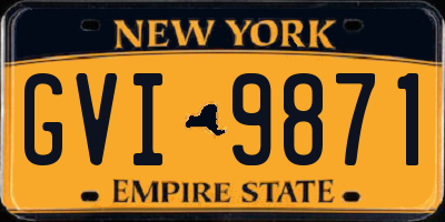 NY license plate GVI9871
