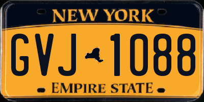 NY license plate GVJ1088