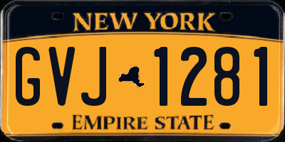 NY license plate GVJ1281