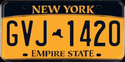 NY license plate GVJ1420