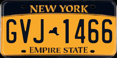 NY license plate GVJ1466
