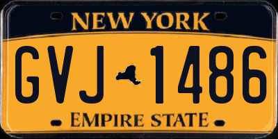 NY license plate GVJ1486