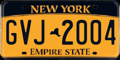 NY license plate GVJ2004