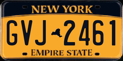 NY license plate GVJ2461
