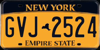 NY license plate GVJ2524