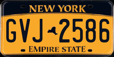 NY license plate GVJ2586