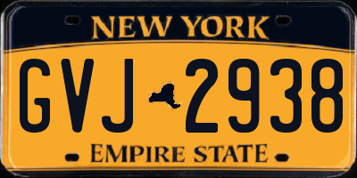 NY license plate GVJ2938