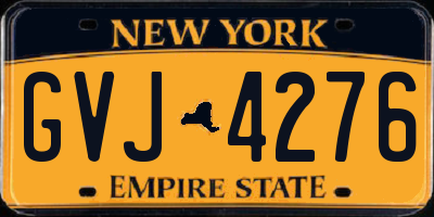 NY license plate GVJ4276