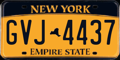 NY license plate GVJ4437
