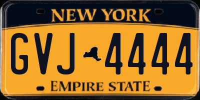 NY license plate GVJ4444